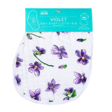 2-in-1 Burp Cloth and Bib: Violet (Unisex)