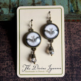 Victorian Bat Goth Halloween Earrings