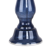 Bishop 25" Glass Table Lamp w/ Baluster-Inspired Body (2 PK): Spa-Blue Seeded Glass / Brushed Nickel