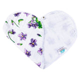 2-in-1 Burp Cloth and Bib: Violet (Unisex)