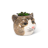 Small Tabby Cat Planter-2.5"H