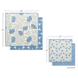 Blue Coneflower All Purpose Microfiber Towel Set
