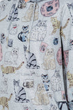 Cat Sweater Knit Pullover Hoodie: S