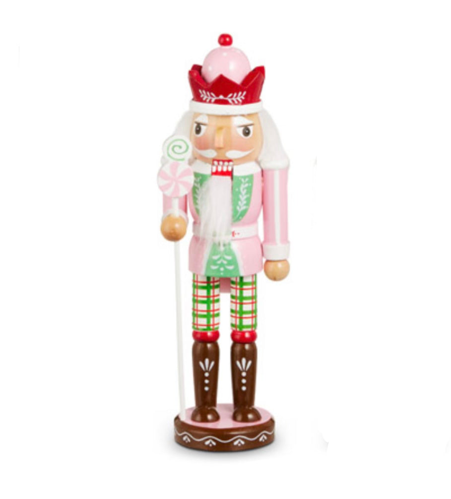 8.5" Sugar and Spice Pink and Plaid Nutcracker
