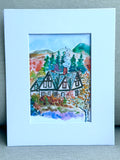 Watercolor Chalet by Carrie Hannegan