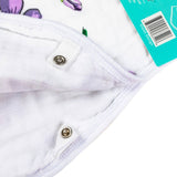 2-in-1 Burp Cloth and Bib: Violet (Unisex)