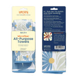 Blue Coneflower All Purpose Microfiber Towel Set