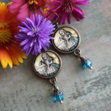 Alice in Wonderland "Drink Me" Victorian Earrings