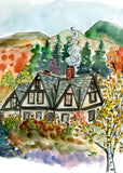 Watercolor Chalet by Carrie Hannegan