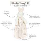 Blossom Bunny Pink Dot Buddy Blanket