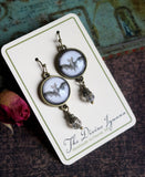 Victorian Bat Goth Halloween Earrings