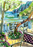 Watercolor Terraza by Carrie Hannegan