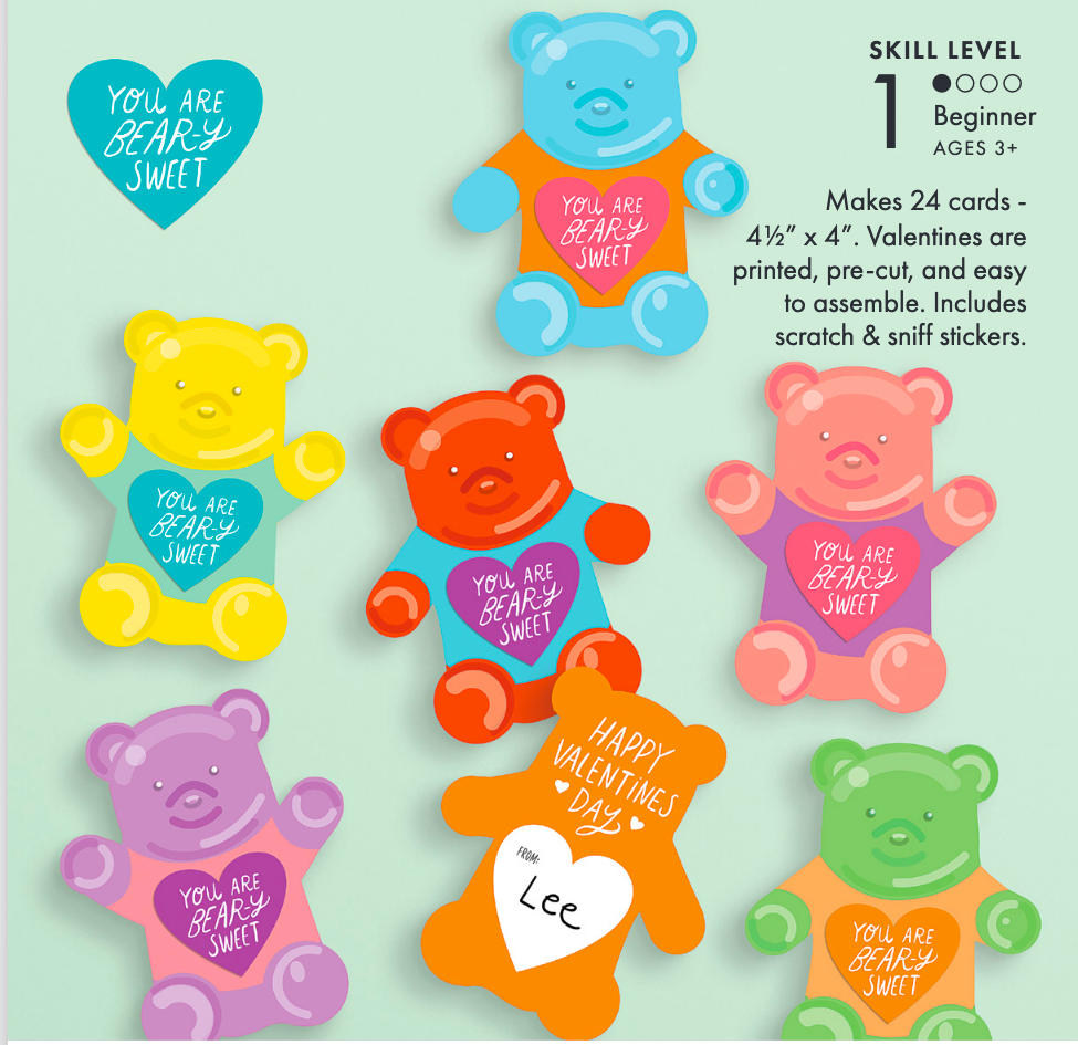 Gummy Bear Scratch & Sniff Valentines