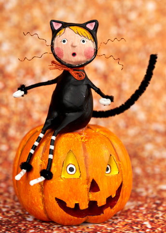 Cat & Jack Halloween Figurine by Lori Mitchell
