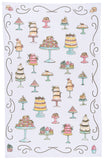 Cakes and Gingham set of 2 Tea Towels