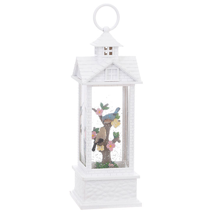 11.75” Birds in Lighted Water Gazebo Lantern