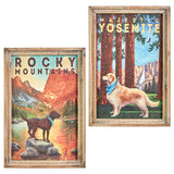 18” Dog National Parks Framed Wall Art – 2 Assorted - Sold Separately