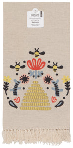 Frida Bee Embroidered Set of 2 Dish Towels
