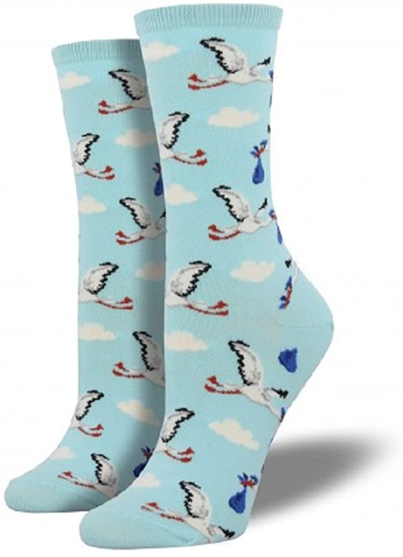 Women’s Socksmith Special Delivery Stork Blue Socks