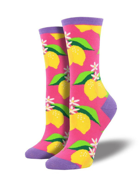 Women’s Socksmith When Life Gives you Lemons Socks in Pink