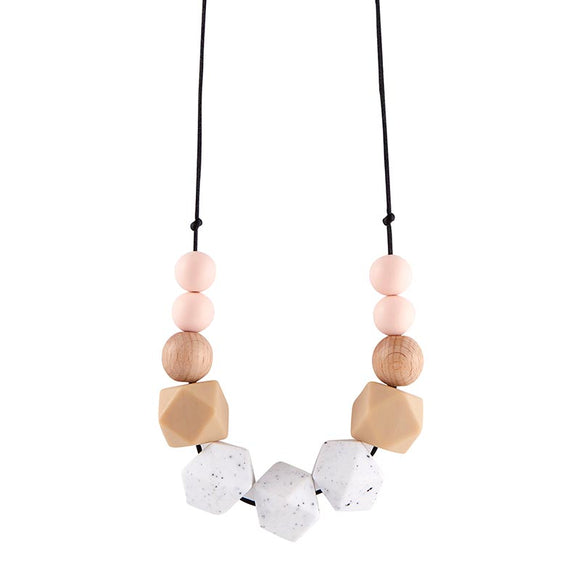 Blush Speckle Teething Necklace