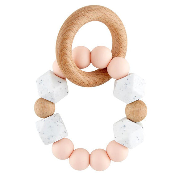 Blush Speckle Teething Ring