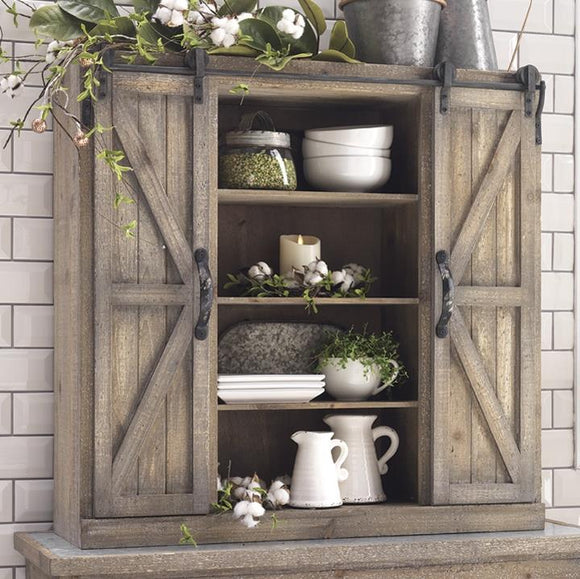 Barn Door Cabinet with Sliding Doors – Larger Size - Local Pick Up Only