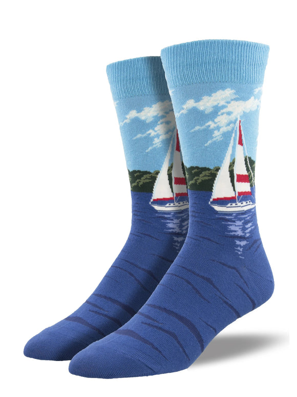 Men’s Socksmith Socks Sailing By Blue