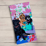 Tea Towel with Pup Pals Art by Jay McClellan