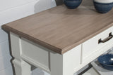 White & Wood Rockport Sideboard Table - Local Pick Up Only