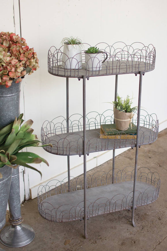 Three Tier Frenchy Metal Display Stand Shelving - Local Pick Up Only