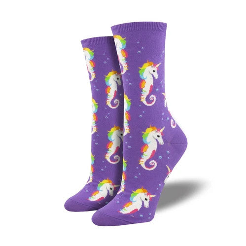 Women’s Socksmith Unicorn Seahorse Socks Purple