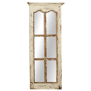 Window Pane Mirror in Antique White - Local Pick Up Only