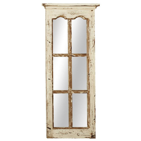 Window Pane Mirror in Antique White - Local Pick Up Only