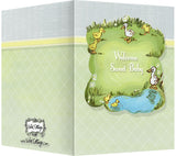 Welcome Sweet Baby Greeting Card - Blank Inside - Ducks by a Little Pond