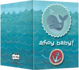 Ahoy Baby Greeting Card - Blank Inside - Whale, Anchor & Ocean