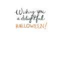 Halloween Trick or Treat Owl Greeting Card - "Wishing you..."