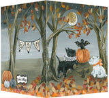 Halloween - Black & White Dogs Greeting Card - "Hope Your Halloween..." Inside