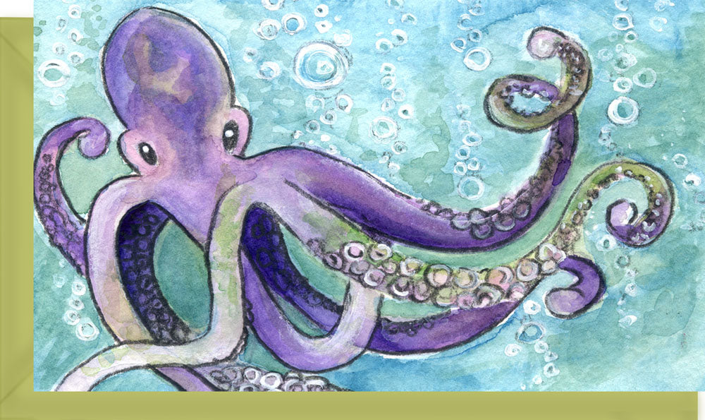 Small Enclosure Card - Octopus and Anchor