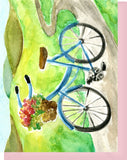 Watercolor Bicycle - Blank Notecard