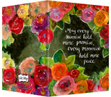 Watercolor Floral Sympathy Greeting Card - Inside Reads "with deepest sympathy"