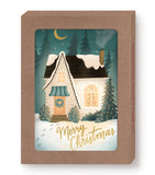 Cozy Christmas House Boxed Holiday Cards - Set of 10