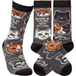 I'd Rather Be Playing With Kittens Socks