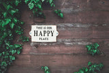 Happy Place Sign-White-5.5"L