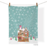 Gingerbread House Cotton Tea Towel | Holiday Hostess Gift