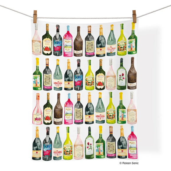 Wine Cellar Cotton Hand Towel Art By Roleen Senic