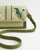 FABLE Embroidered Kingfisher Cross Body Purse