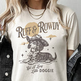 Western Ruff and Rowdy Dog Lover Farmers Market Graphic Tee: Beige / Xlarge