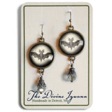 Victorian Bat Goth Halloween Earrings