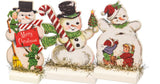 Retro Snowmen Stand Up Set